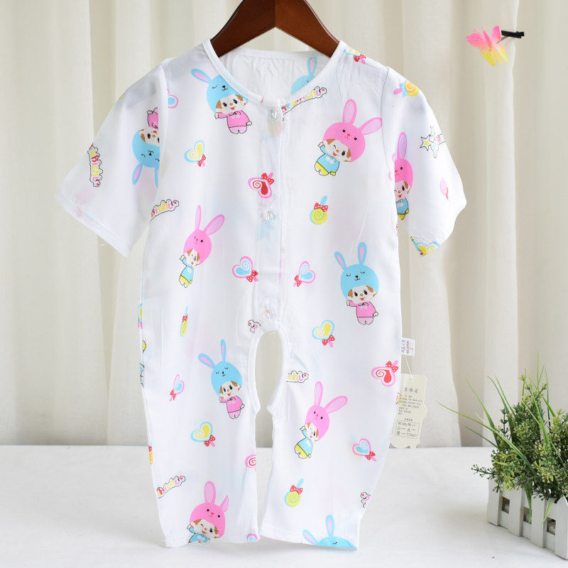 婴儿连体衣服女男宝宝纯棉绸哈衣爬服连身衣人造棉绵绸夏季薄0岁1|ruв категории Детская одежда, комбинезон/на одежду/Ха одежды - от Buy2taobao.com для оказания профессиональной услуги покупки агента Taobao