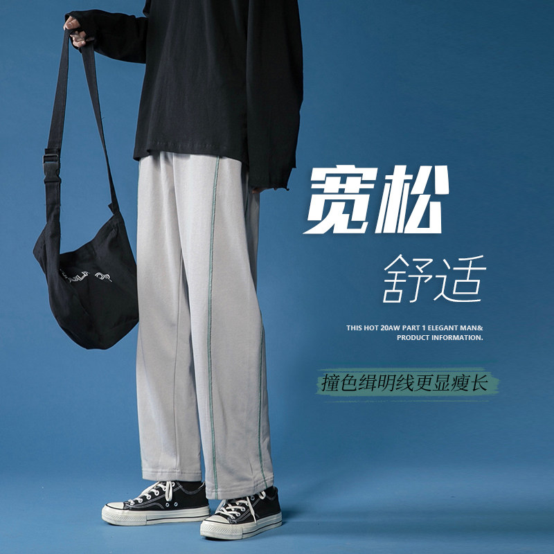 秋冬学院风宽松直筒休闲裤运动卫裤 501-1图片