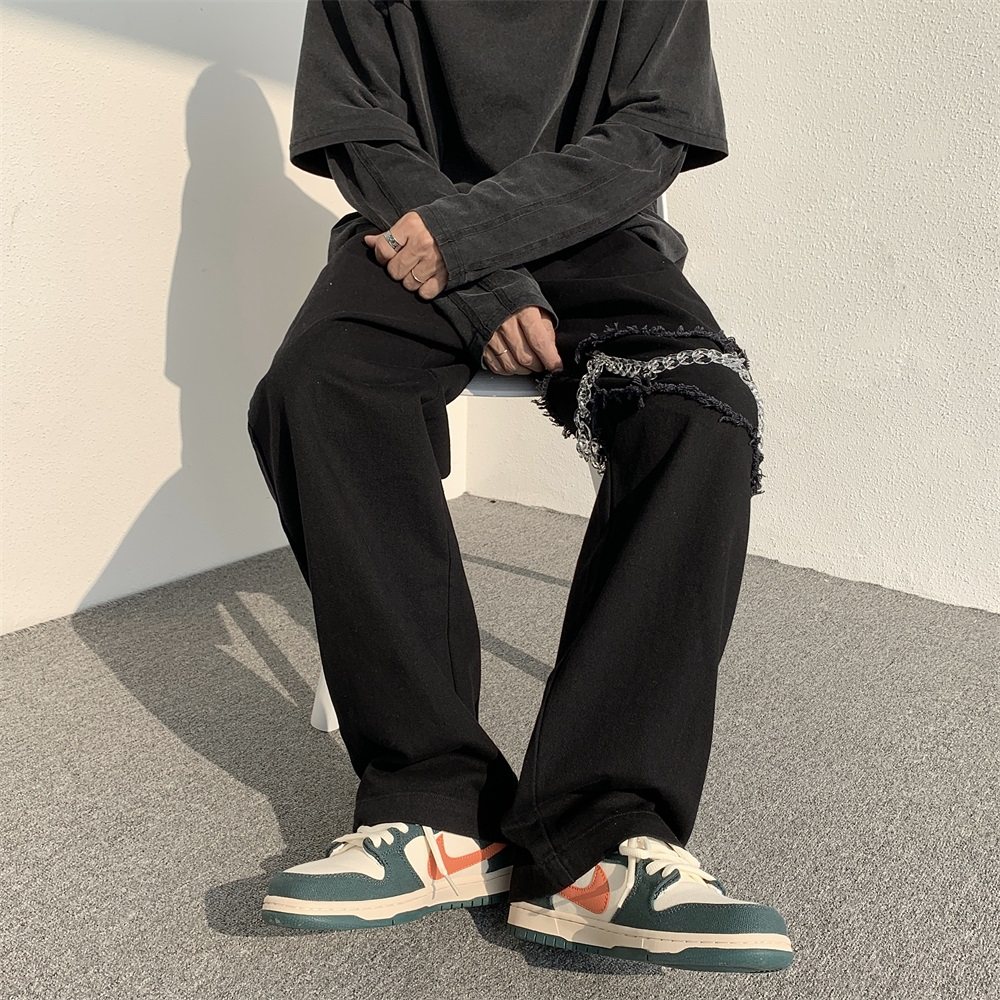 送链子潮牌休闲裤501-1,男装休闲裤,星座501-1