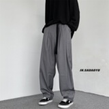 宽松阔腿西裤男501-1-Y602100%聚酯纤维，男装西裤，星座501-1