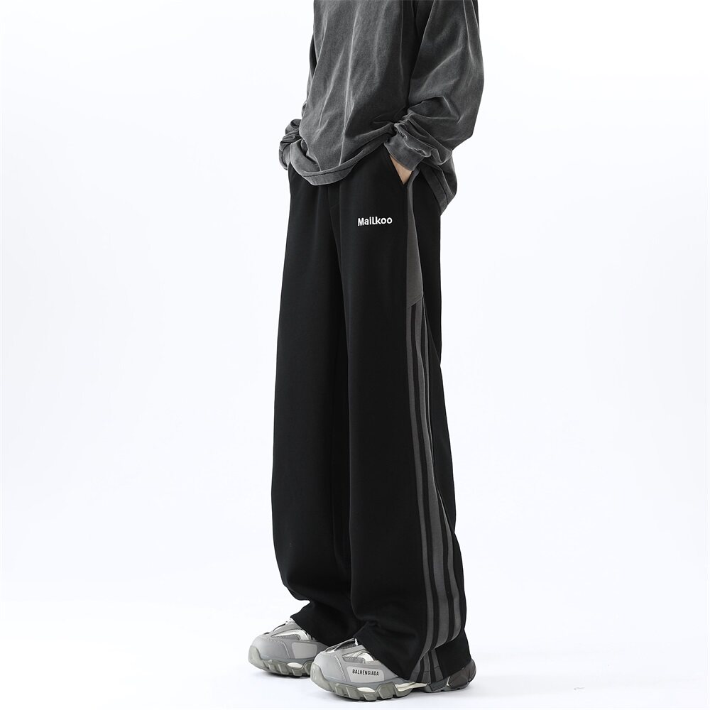 拼色条纹休闲卫裤501-1-K2499-P55,男装休闲裤,星座501-1