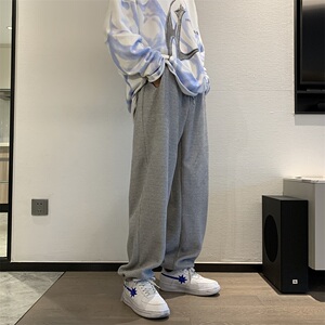 华夫格加绒休闲卫裤男女同款  501-1图片