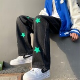 五角星印花牛仔裤男501-1-Y613，男装牛仔裤，星座501-1