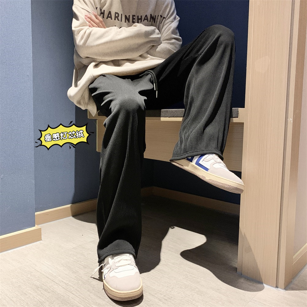 秋冬垂感灯芯绒直筒裤501-1,男装休闲裤,星座501-1