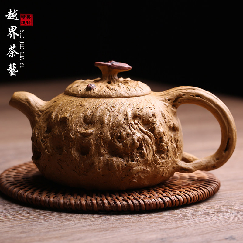宜兴原矿紫砂壶灵芝供春壶纯全手工名家仿生花器泡茶壶大老壶茶具