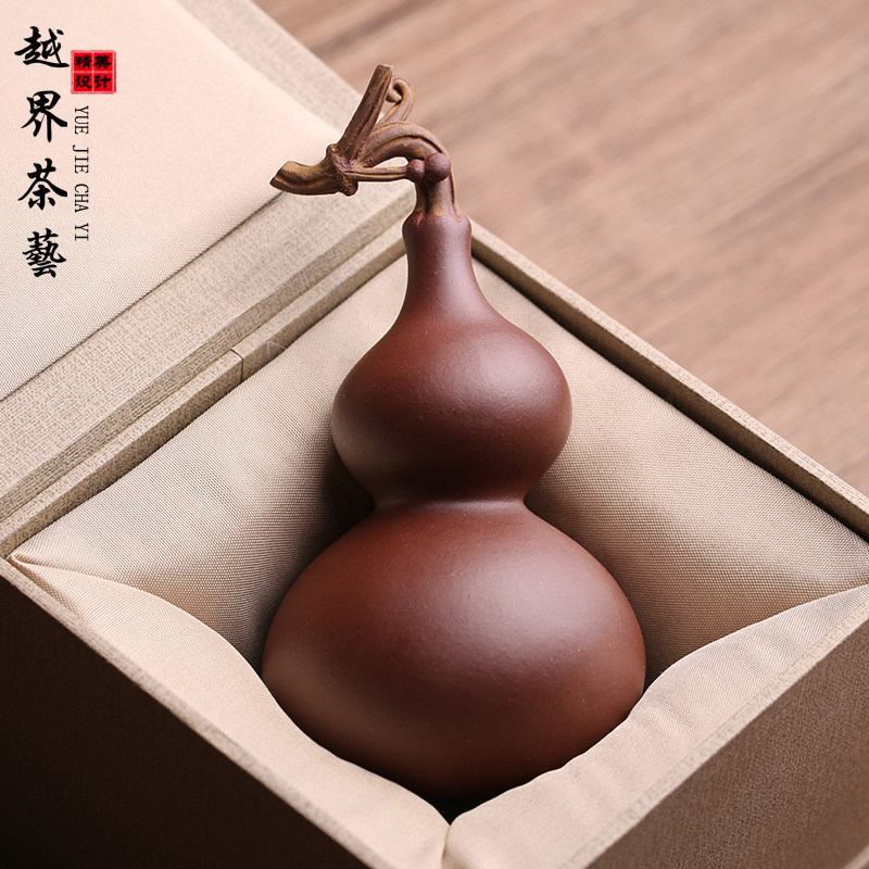 原矿紫砂茶宠摆件紫金龙头葫芦
