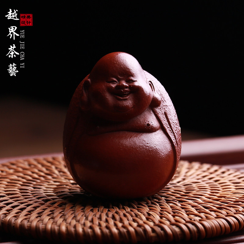 紫砂茶宠摆件大肚弥勒