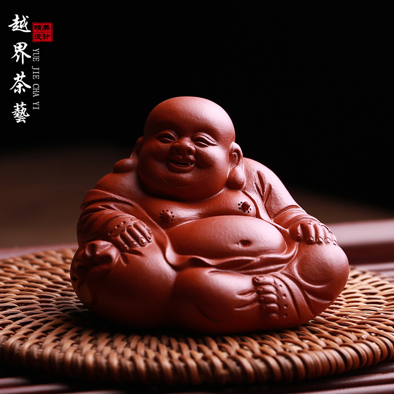 紫砂茶宠摆件弥勒佛笑口常开