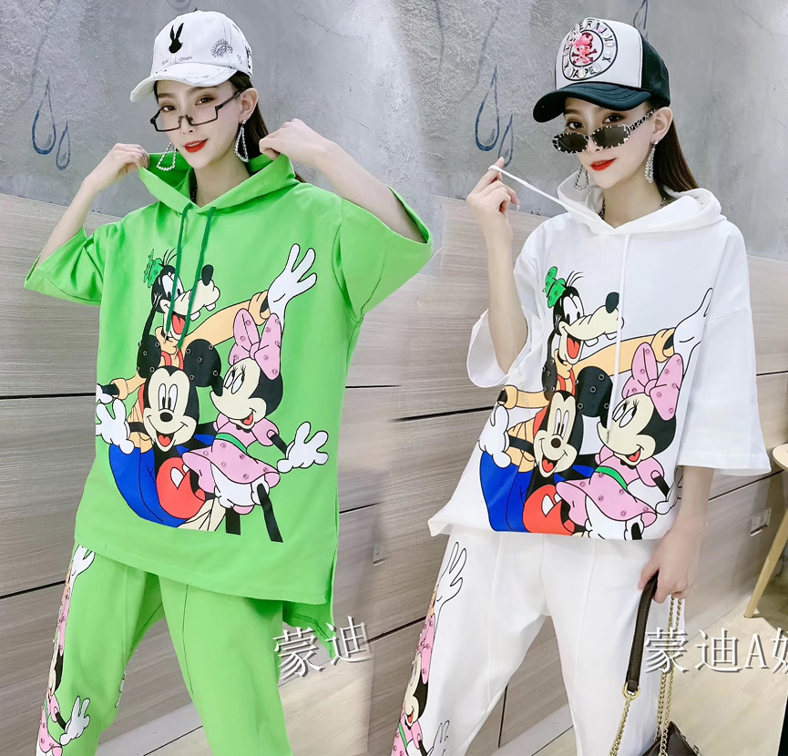 米奇短袖运动服套装夏季宽松嘻哈