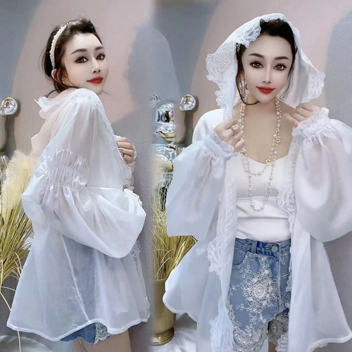 防紫外线长袖防晒服外套女雪纺衫
