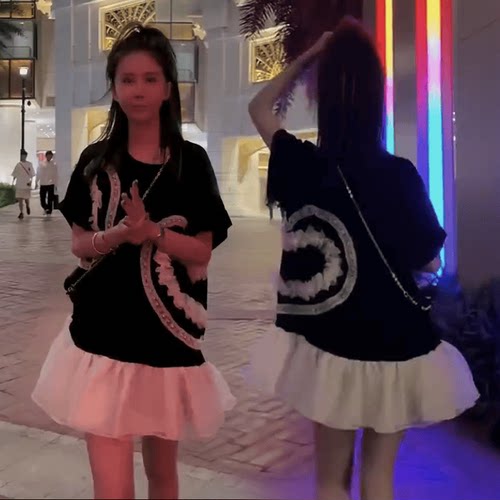 中长款T恤宽松显瘦短袖连衣裙