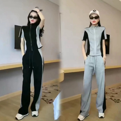 新夏季短袖运动休闲套装女两件套