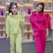 简约卫衣束脚裤 炸街百搭休闲运动服套装 韩版 时尚 两件套 女春秋新款