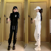 女广场舞拉链卫衣束脚裤 2026春秋新款 休闲运动套装 时尚 两件套 韩版