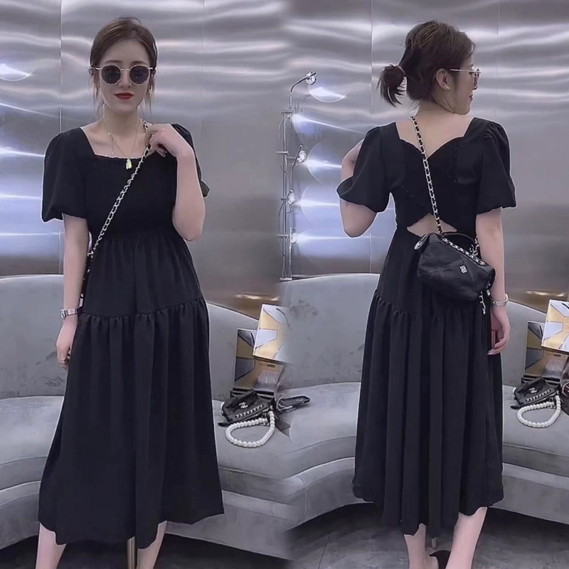 2022年夏季美背连衣裙女中长款
