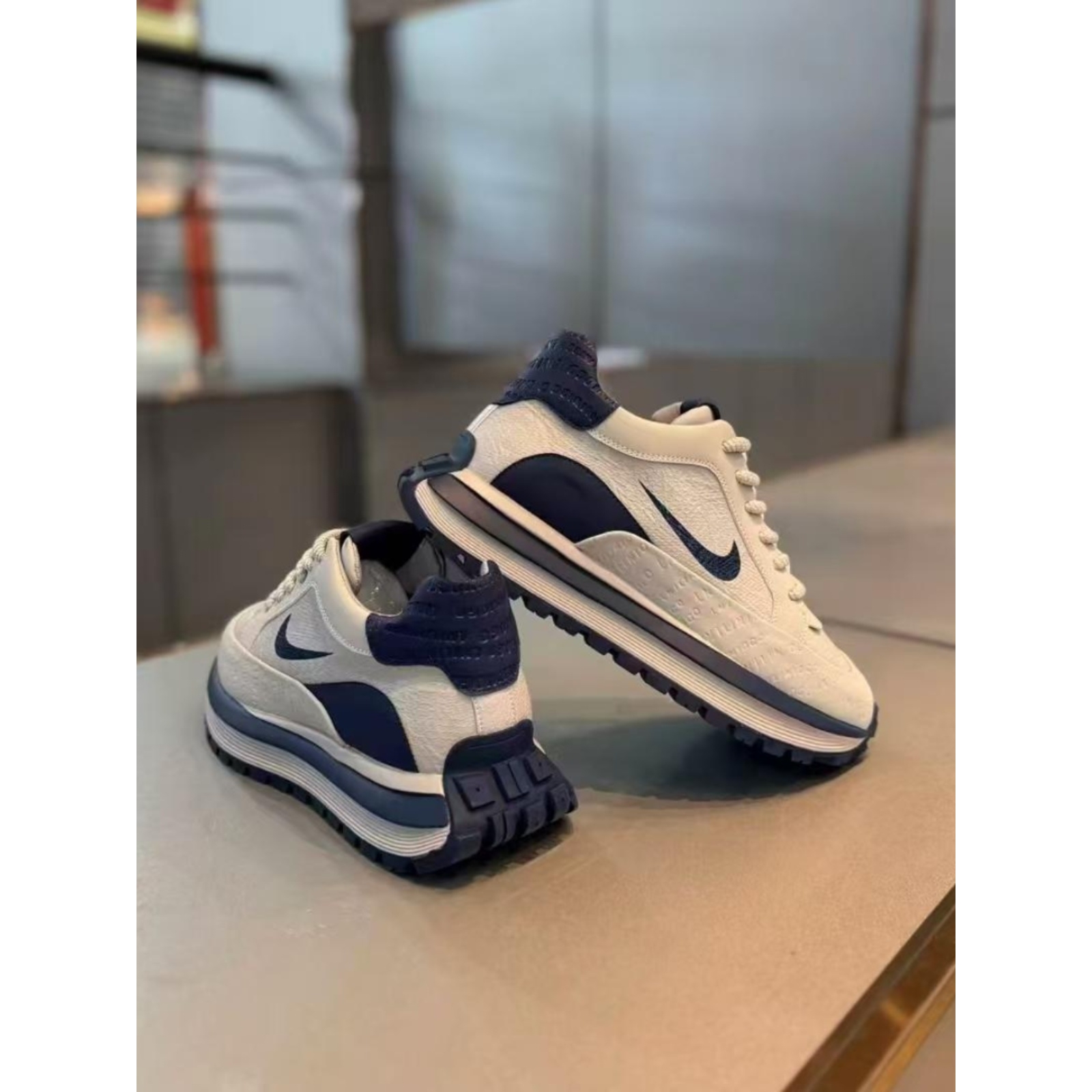 专柜正品牌2025春夏单同款皮面拼接舒适运动休闲板鞋百搭潮流鞋子