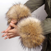 貉子毛狐狸毛仿皮草毛毛手圈毛毛护腕女袖 口手腕套 套仿兔毛手环袖