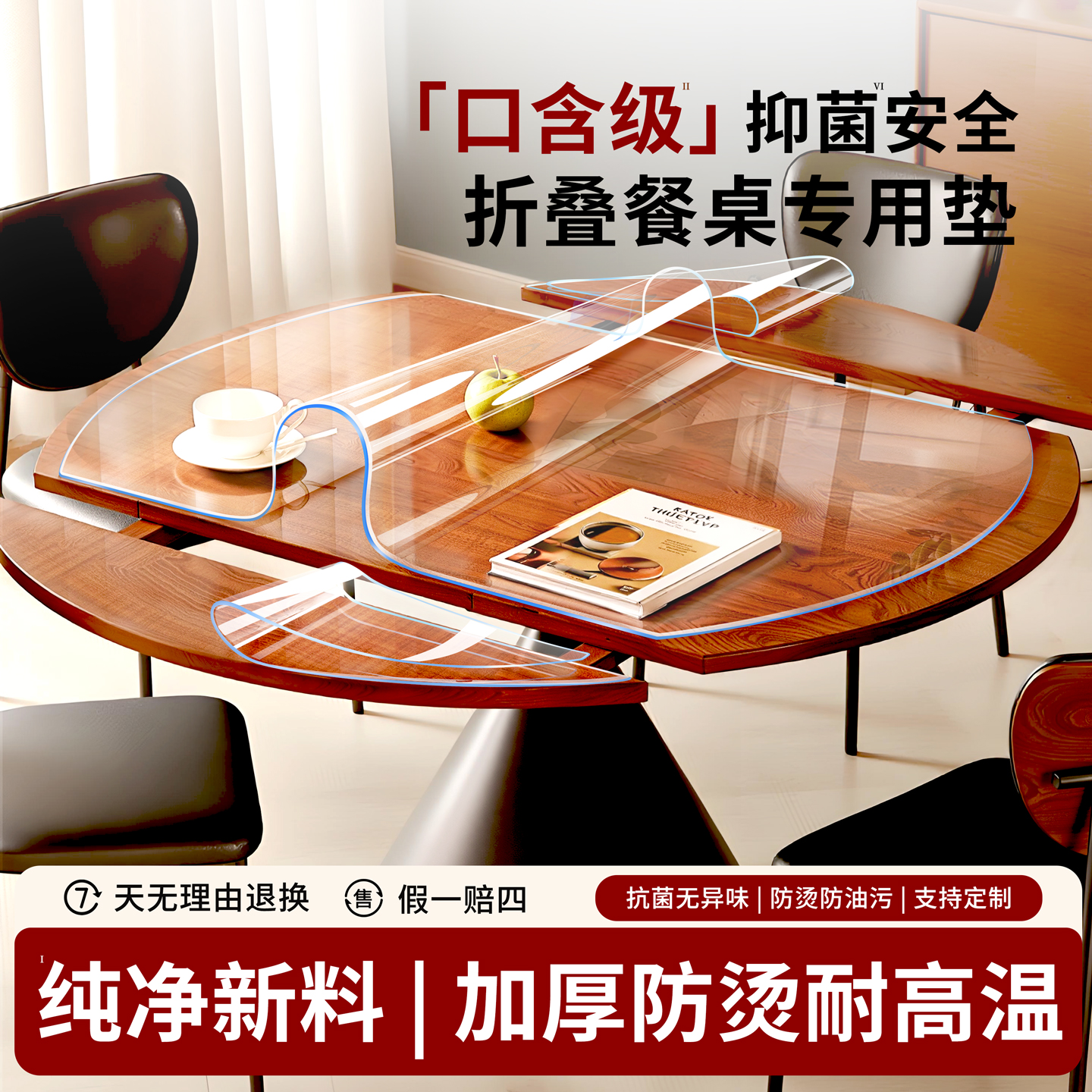 抗菌长效防辣椒油透明桌垫