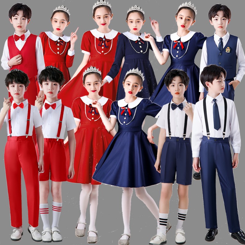 儿童男女合唱服中小学生诗歌朗诵