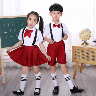 六一儿童合唱演出背带裤男女童大合唱团中小学生诗歌朗诵表演服装