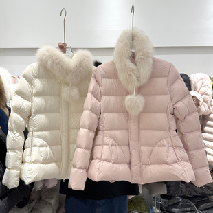 2026秋冬新款云朵泡芙羽绒服女短款90白鸭绒加厚收腰修身显瘦外套