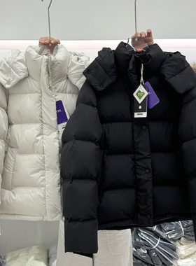 LU家同款90白鸭绒羽绒服女短款2025冬加厚连帽面包服收腰显瘦外套