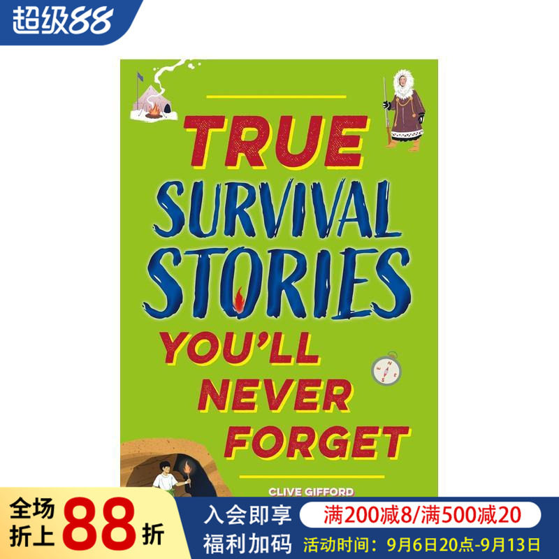 【预售】难以忘怀的真实故事：绝境求生篇 True Stories You'll Never Forget原版英文儿童桥梁书 附词汇表延伸阅读等图书