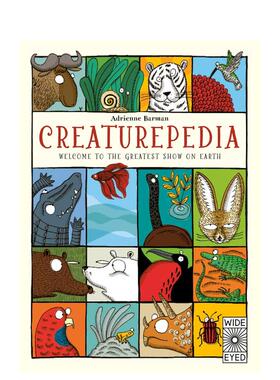 【预售】动物趣味百科 Creaturepedia 英文原版儿童绘本6-9岁进口英语启蒙读物知识百科书籍 Adrienne Barman