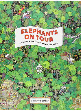 【现货】大象巡游：环游世界的寻找之旅 Elephants on Tour 英文原版儿童绘本6-9岁城市风景 法国插画家Guillaume Cornet