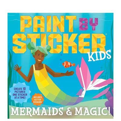 【现货】儿童贴纸绘画：美人鱼与魔法！ Paint by Sticker Kids: Mermaids & Magic! 原版英文儿童趣味