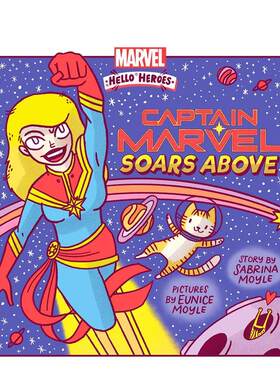 【现货】惊奇队长翱翔蓝天 【Marvel Hello Heroes】Captain Marvel Soars above 原版英文儿童漫画图书书籍