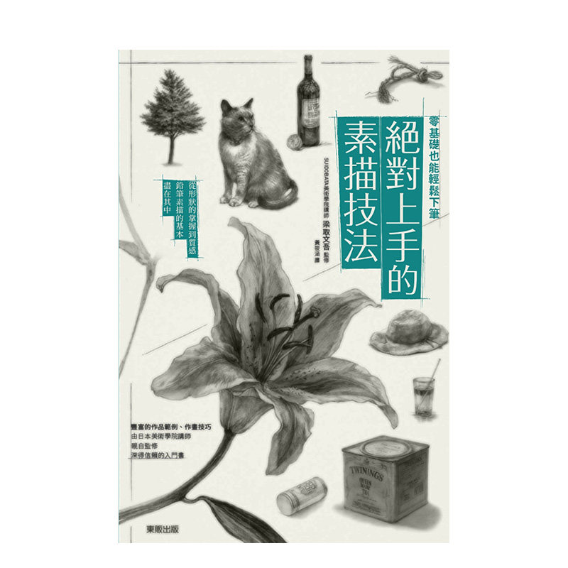 【现货】零基礎也能輕鬆下筆 *对上手的素描技法 台版原版 素描基本功 光线掌握方法 固有色区分法 笔触运用法 绘画技巧进口图书书