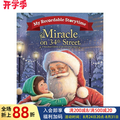 【现货】我的可录制故事时间：34街的奇迹 My Recordable Storytime: Miracle on 34th Street 原版英文儿童绘本图书书籍
