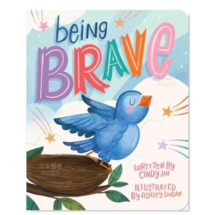 进口书籍Cindy Dugan 勇敢做自己 Ashley and Jin 图书外版 Brave英文儿童绘本原版 Being 预售