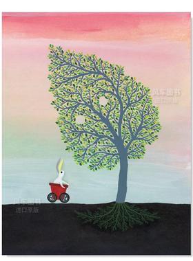 【预售】兔子和树 Bunny & Tree 英文原版儿童绘本 精装图画书【2023NYT/NYPL十佳绘本】 Balint Zsako艺术插画无字书