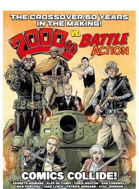 【预售】英文漫画 2000 AD Vs战斗动作:漫画碰撞! 2000 AD Vs Battle Action: Comics Collide! 原版英文漫画书图书书籍