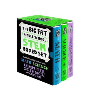 【预售】美国中学生学霸笔记STEM三件套:数学/科学/计算机编程 The Big Fat Middle School STEM 原版英文青少年读物图书