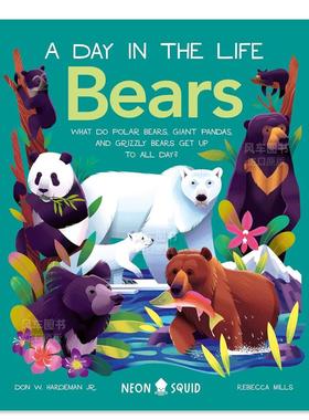 【预售】【动物的一天】熊 【A Day in the Life】Bears英文儿童绘本原版图书外版进口书籍Hardeman Jr., Don