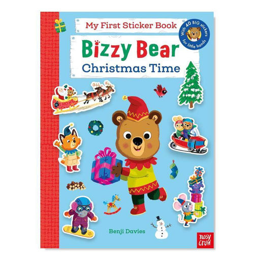 【预售】小熊很忙圣诞节贴纸书(附40个大贴纸) Bizzy Bear:My First Sticker Book:Christmas Time 英文原版儿童节日绘本纸板书