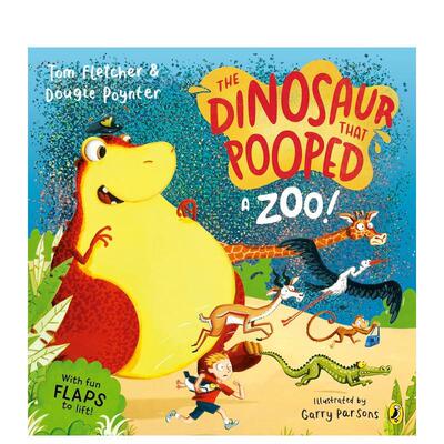 【现货】恐龙拉出个动物园！ The Dinosaur that Pooped a Zoo! 原版英文儿童绘本 幽默趣味故事 儿童社交恐惧图书书籍
