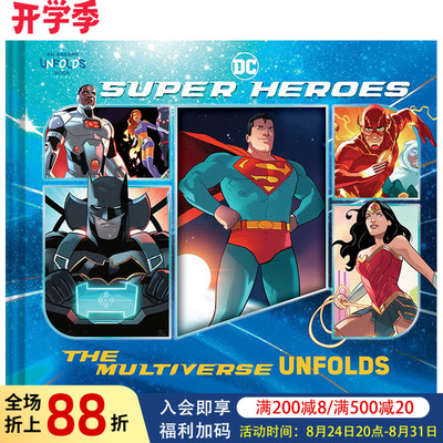 【预售】DC超级英雄：手风琴式折页书 【Unfolds Book】DC Super Heroes 原版英文儿童绘本