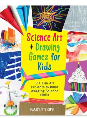 【现货】儿童科学艺术和绘画游戏Science Art and Drawing Games for Kids英文原版绘本画册进口图书书籍