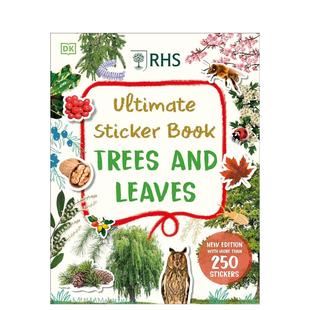 and Sticker 预售 英文儿童趣味 Ultimate 贴纸书：树与树叶 Book 原版 Leaves Trees RHS