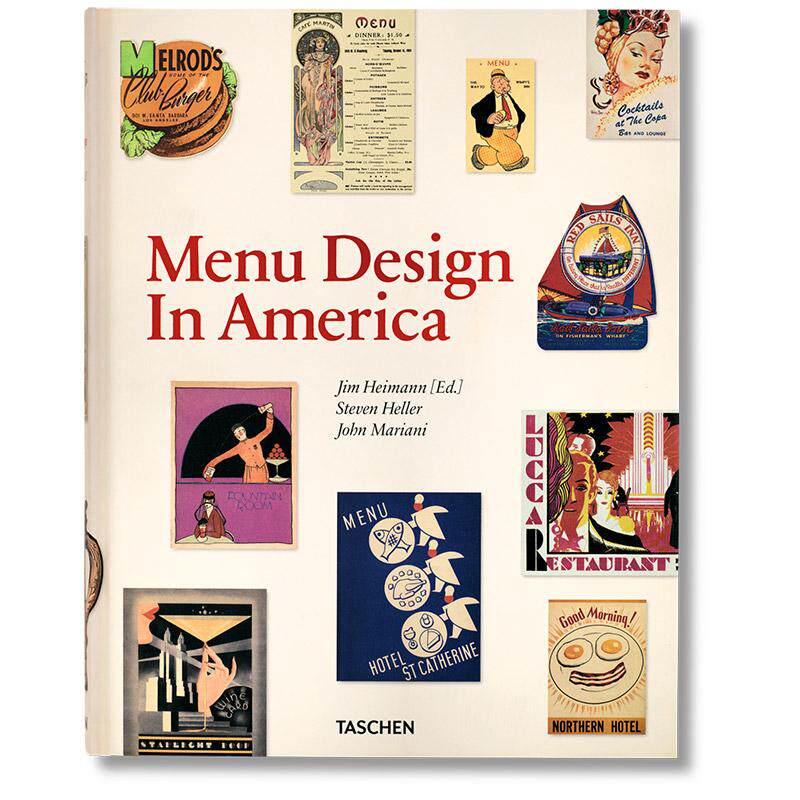 【现货】【TASCHEN】美国菜单设计 Menu Design In America 1850-1985 原版英文印刷版式色彩设计进口图书