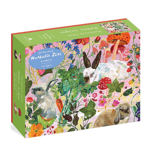 【现货】拼图500片:兔子【Nathalie Lété】Rabbits: 500-piece Puzzle 游戏互动 进口原版儿童益智减压礼品书籍艺术室内装饰画