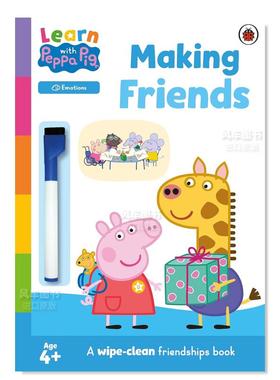 【预售】交朋友 【Learn with Peppa】Making Friends英文儿童绘本原版图书外版进口书籍Ladybird Ladybird Books