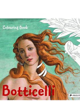 【预售】波提切利：绘画本 Colouring Book Botticelli 原版英文儿童艺术启蒙图书
