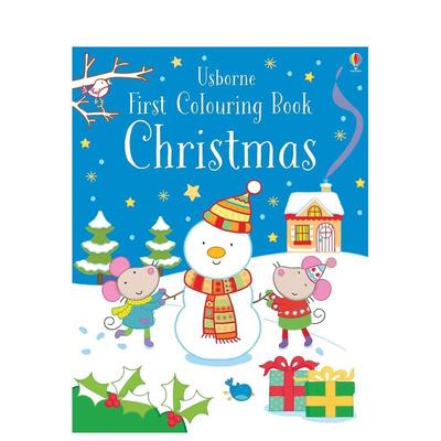 【预售】【涂色启蒙】圣诞节 First Colouring Book: Christmas 原版英文儿童趣味图书书籍