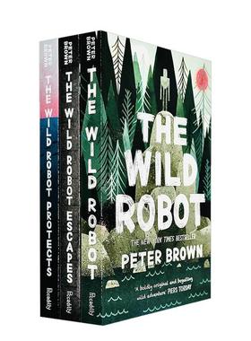 【预售】荒野机器人(3册套装) Wild Robot Series Boxset 英文原版儿童知识科普进口图书青少年英语读物课外阅读 Peter Brown