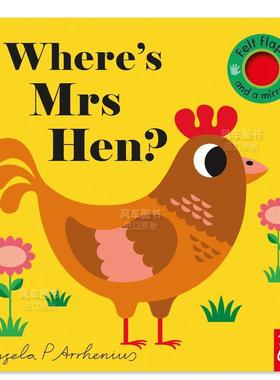 【预售】【毛毡翻翻书】母鸡太太在哪里? 【Felt Flaps】Where's Mrs Hen?英文儿童趣味原版图书外版进口书籍 Ingela P Arrhenius